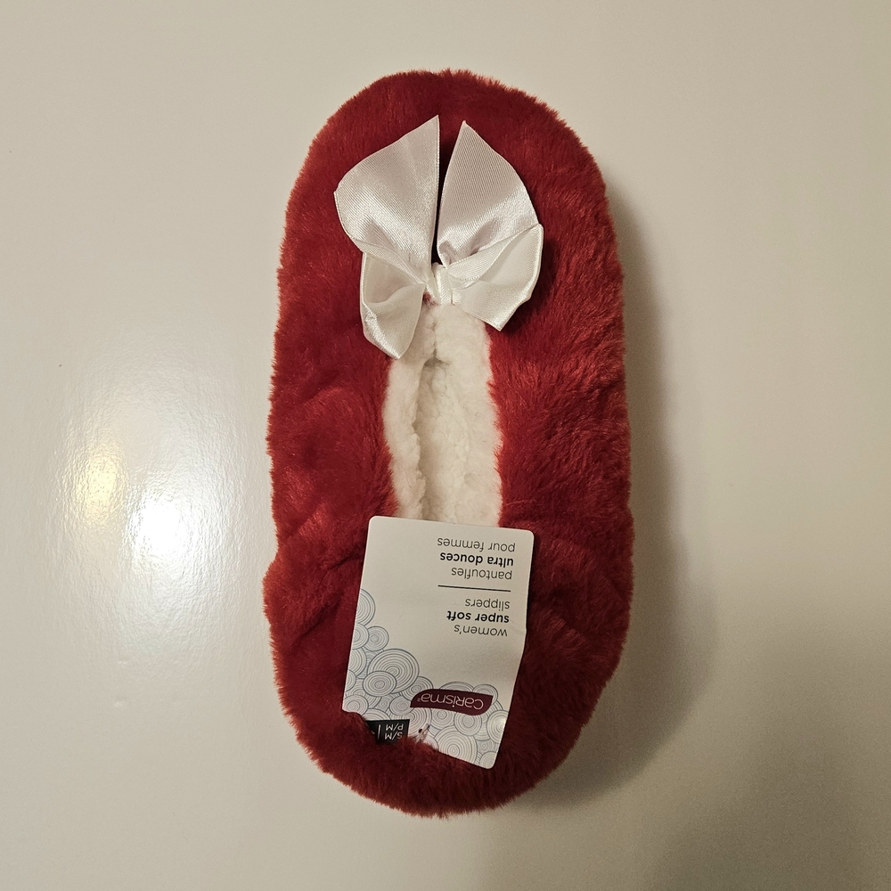 Charisma Super Soft Red Plush Slippers